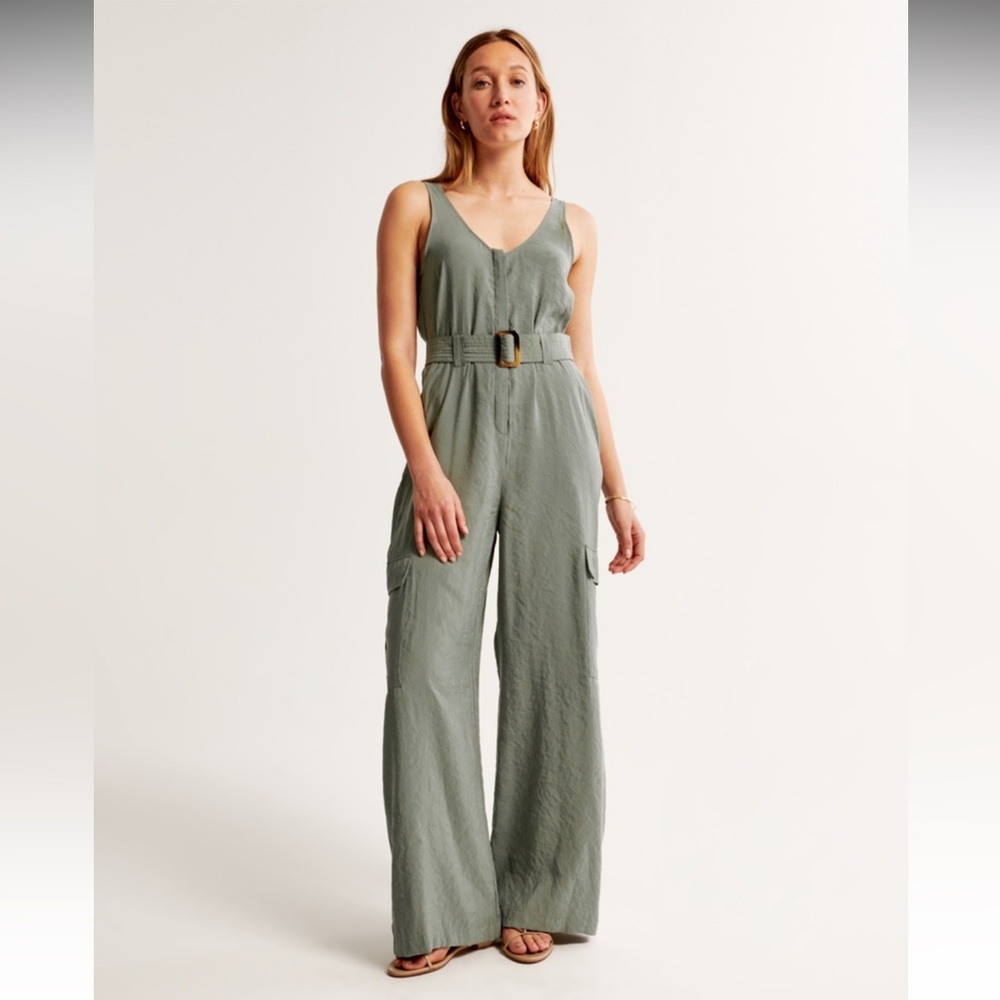 Abercrombie and Fitch Draped Utility Jumpsuit